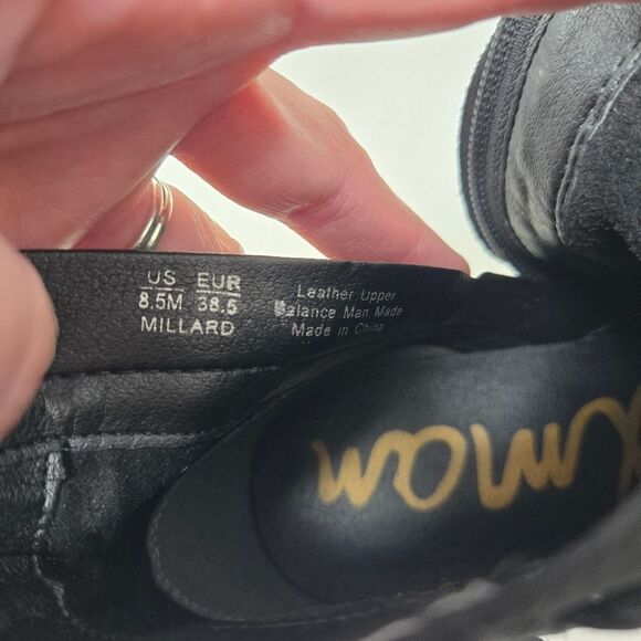 SAM EDELMAN Women's Millard Black Leather Lace Up Ankle Boots Anthro Size 8.5 - Picture 10 of 14